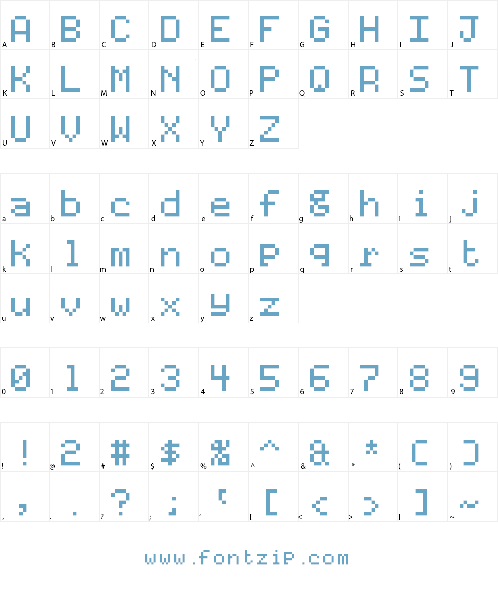 Code 7x5 Font Character